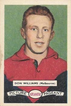 1958 Atlantic Petrol Stations Victorian League Stars #51 Don Williams Front